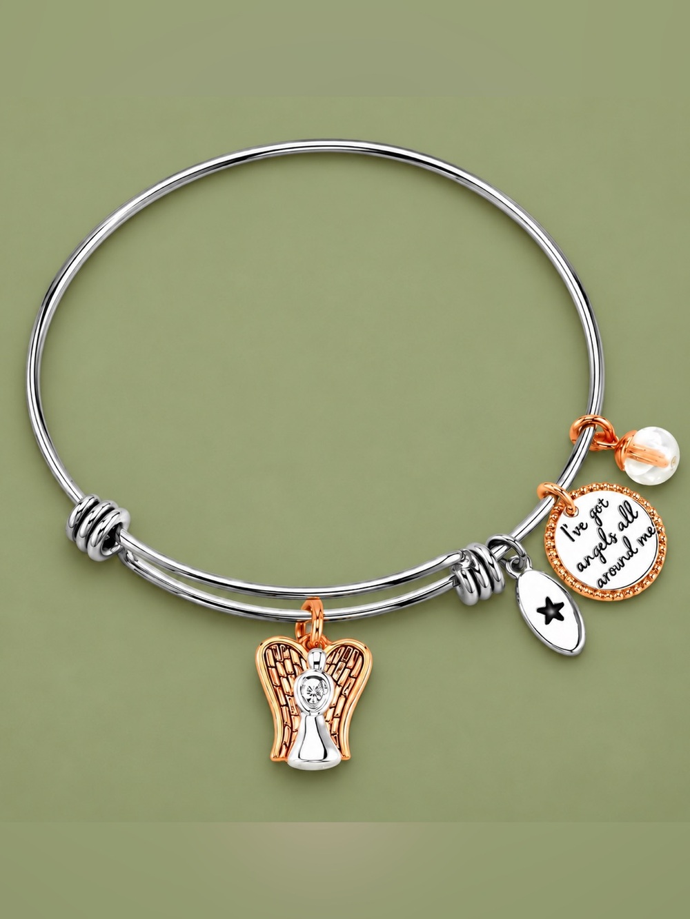 Angel Charm Bangle Bracelet